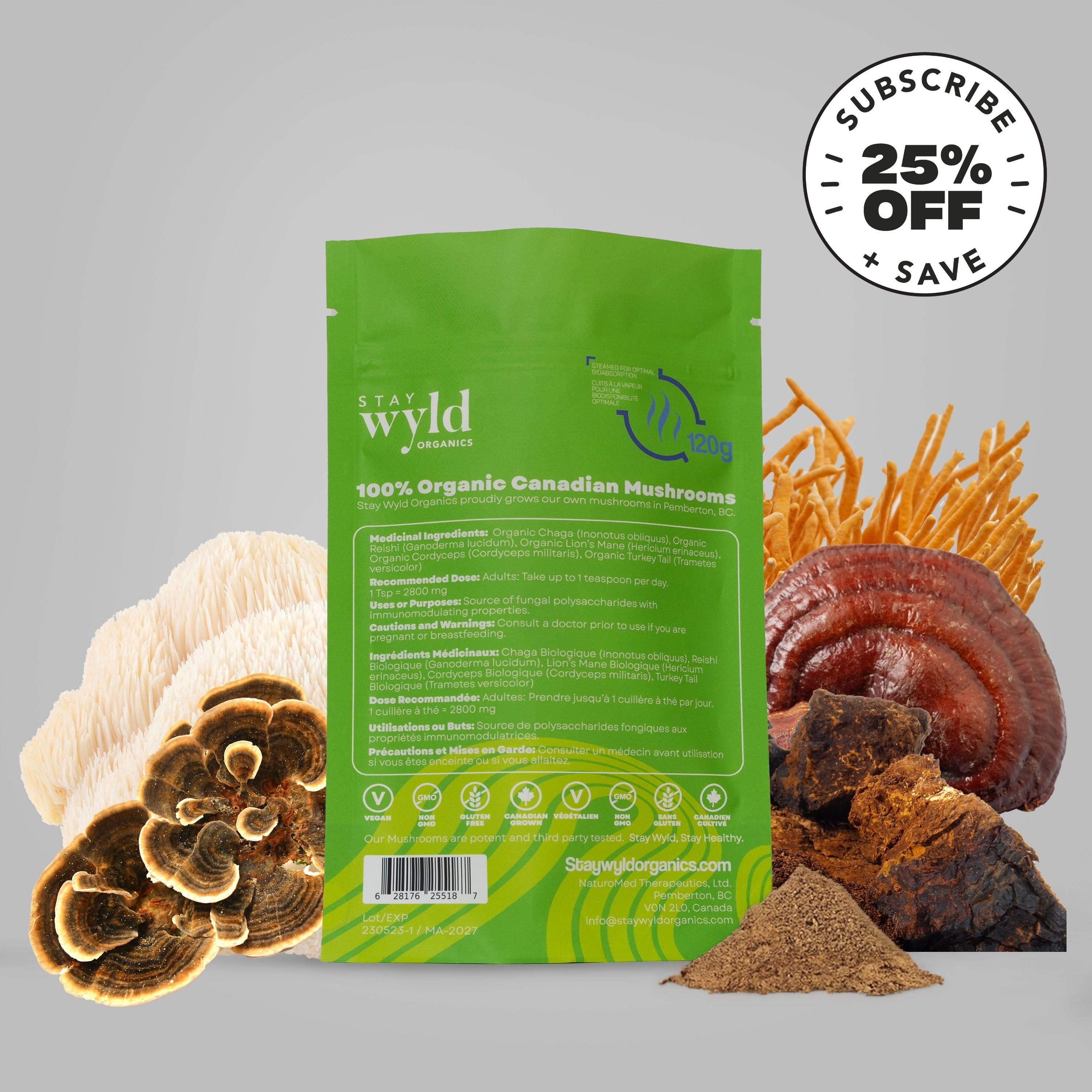 Poudre à 5 mélanges d'immunité quotidienne