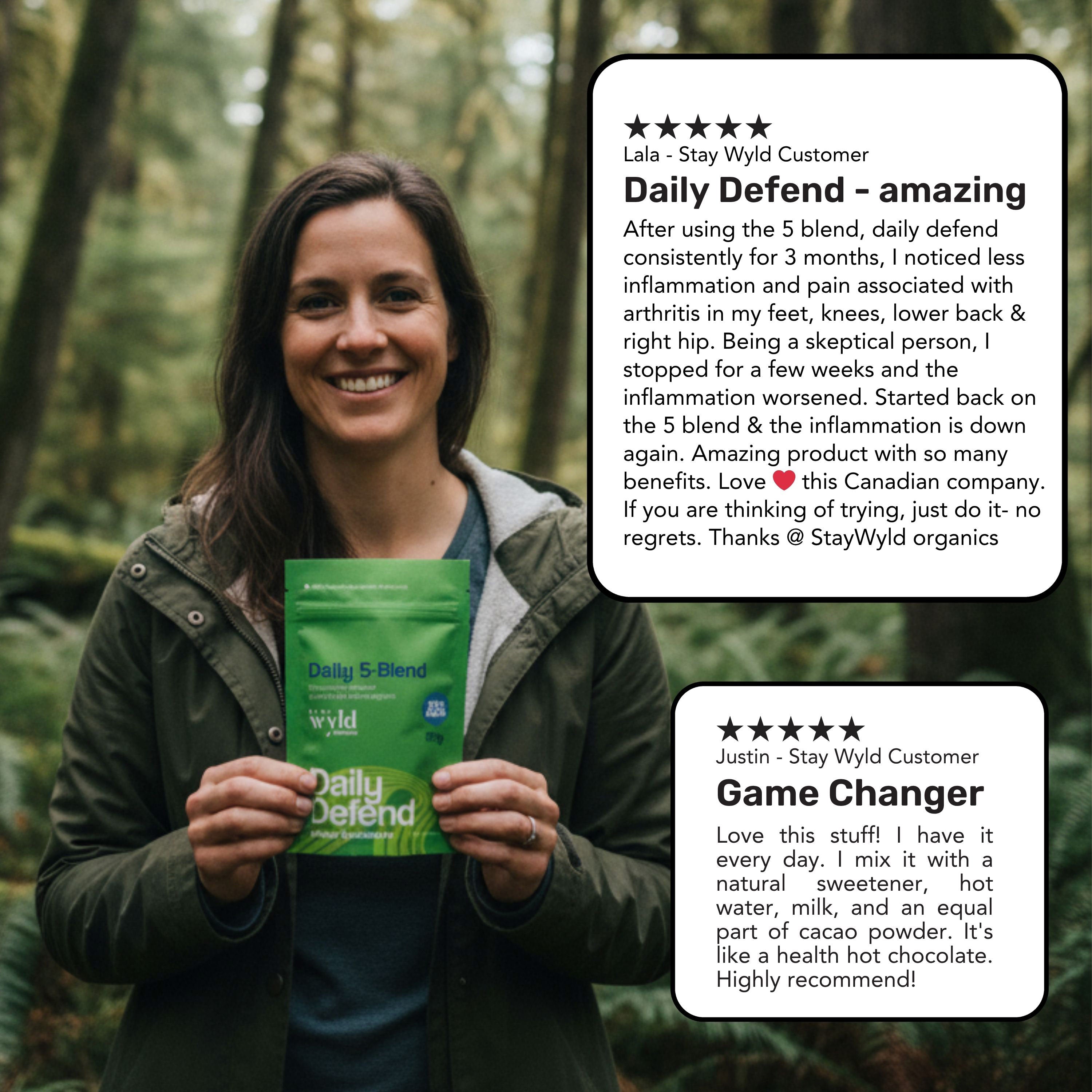 Poudre à 5 mélanges d'immunité quotidienne