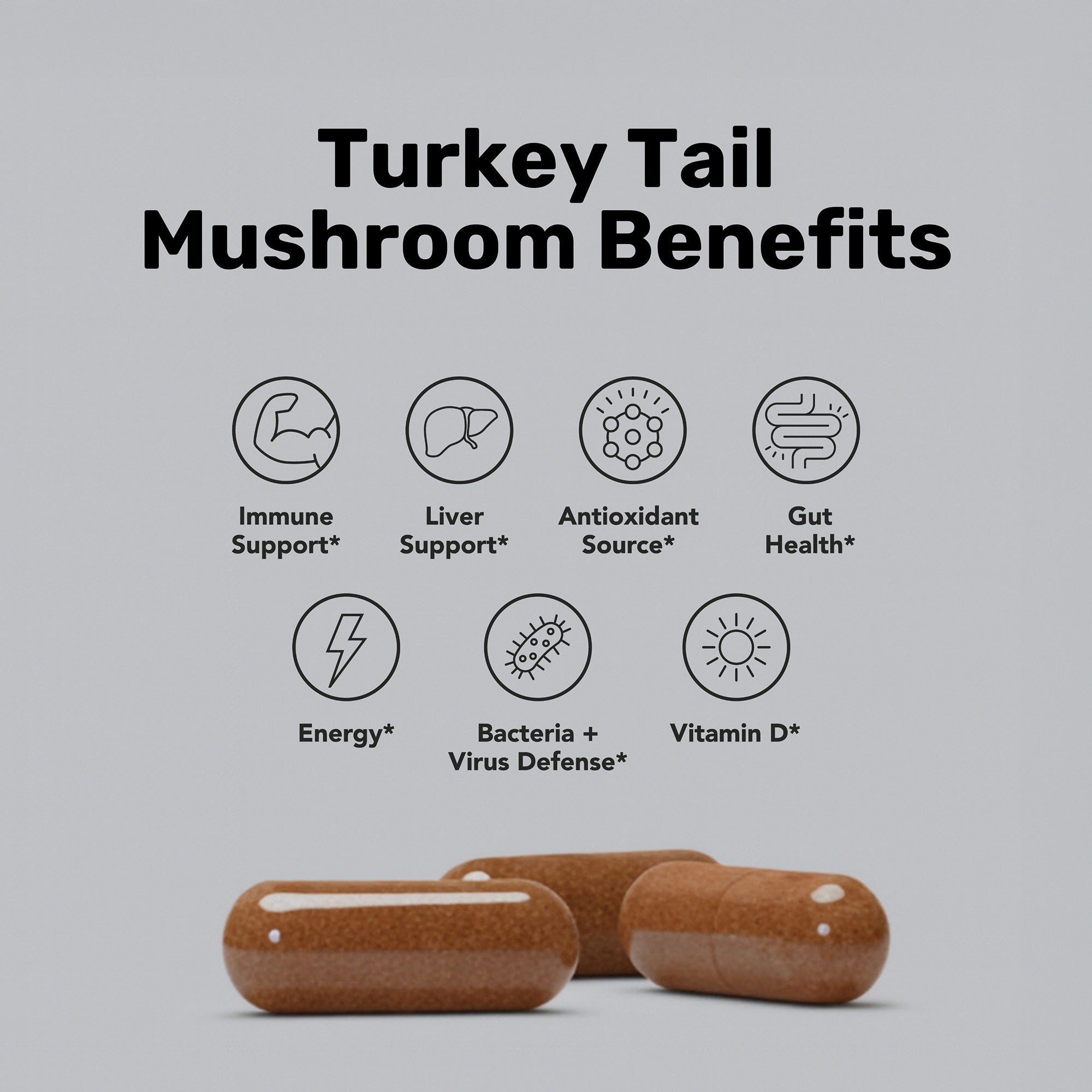 Capsules de champignons de queue de dinde