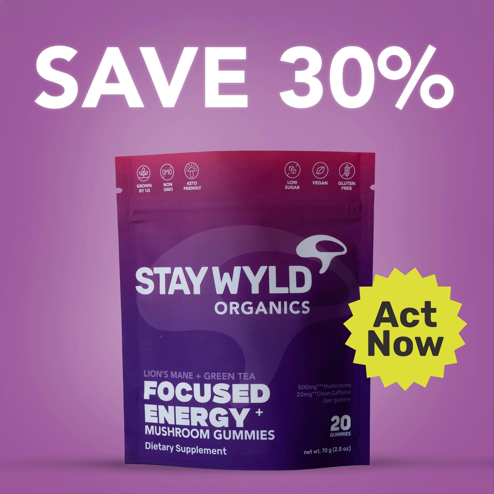 Focused Energy Gummies (30% OFF)