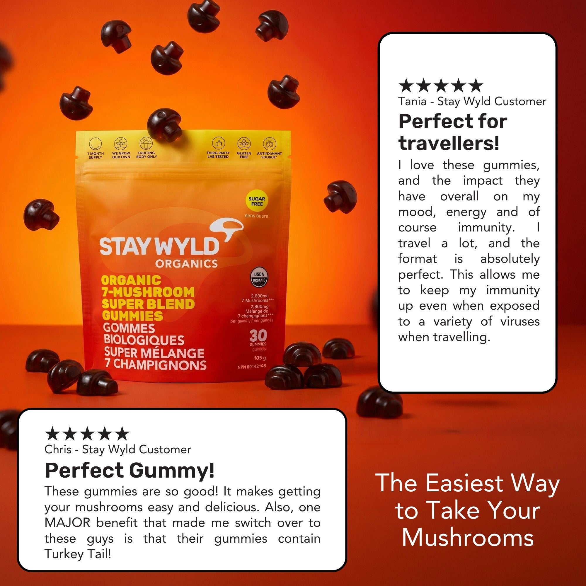 Super 7 Immunity Mushroom Gummies | 30 pack