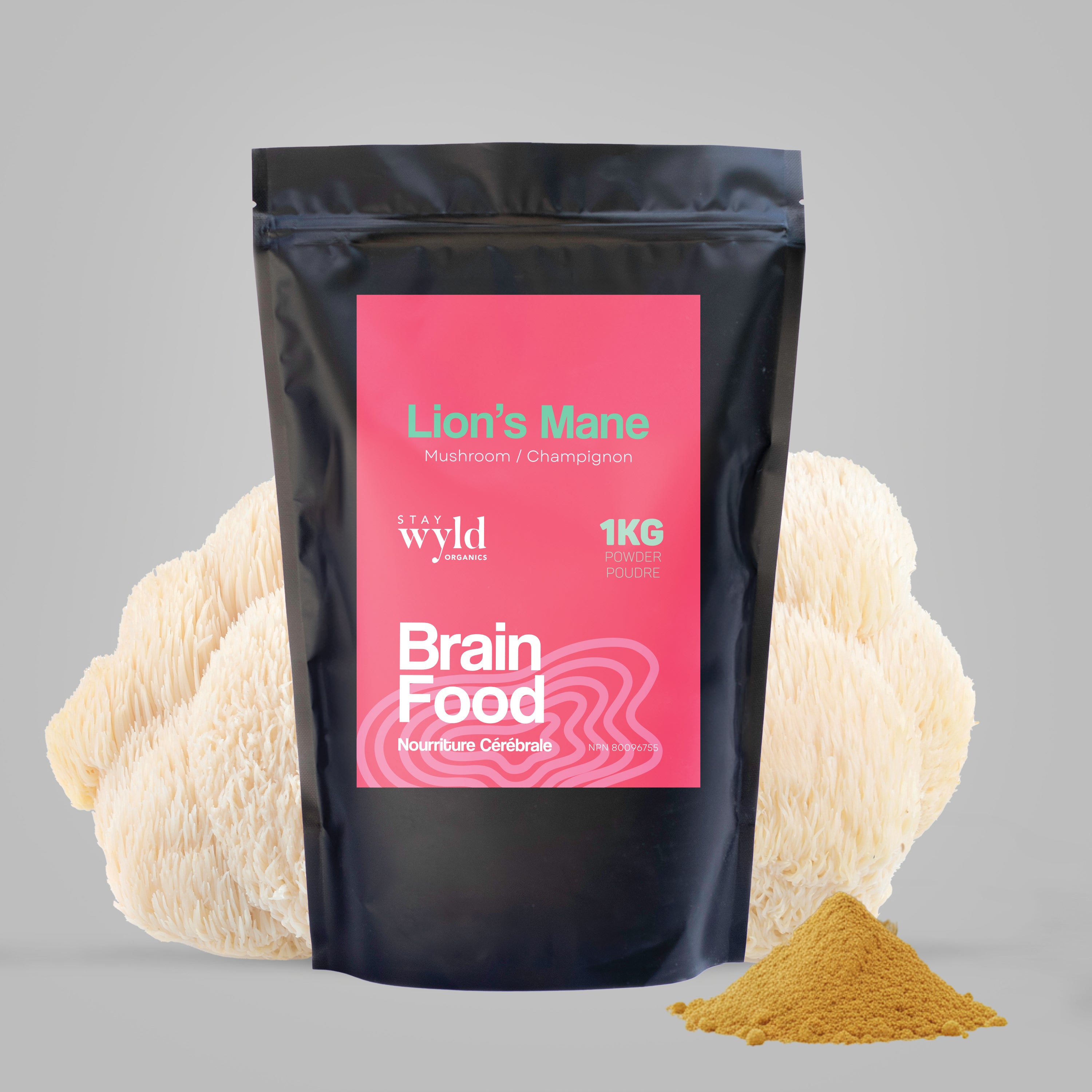 Poudre de champignon crinière de lion en vrac (1kg)