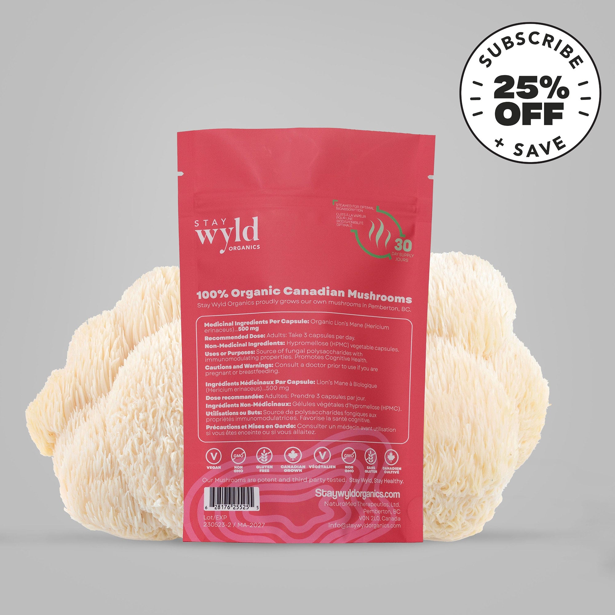 Gélules de champignon crinière de lion
