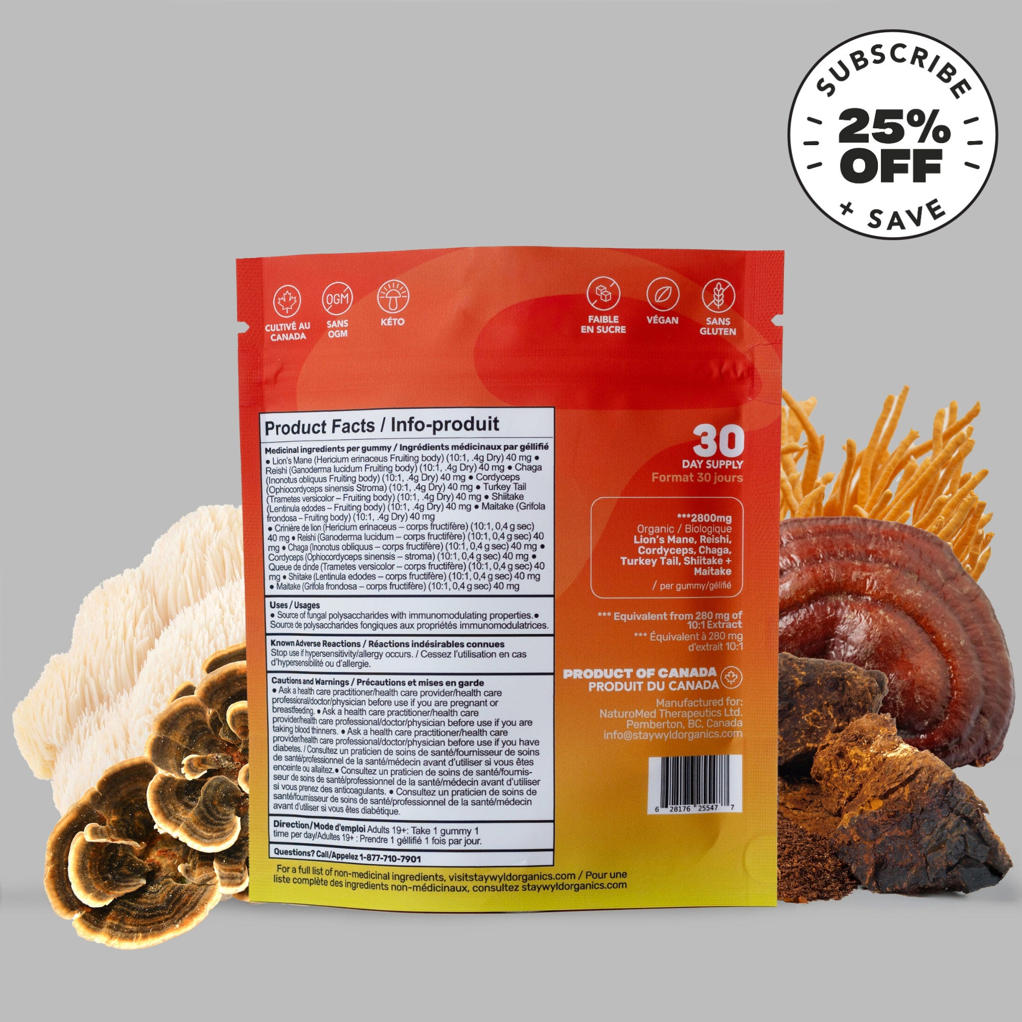 Super 7 Immunity Mushroom Gummies | 30 pack