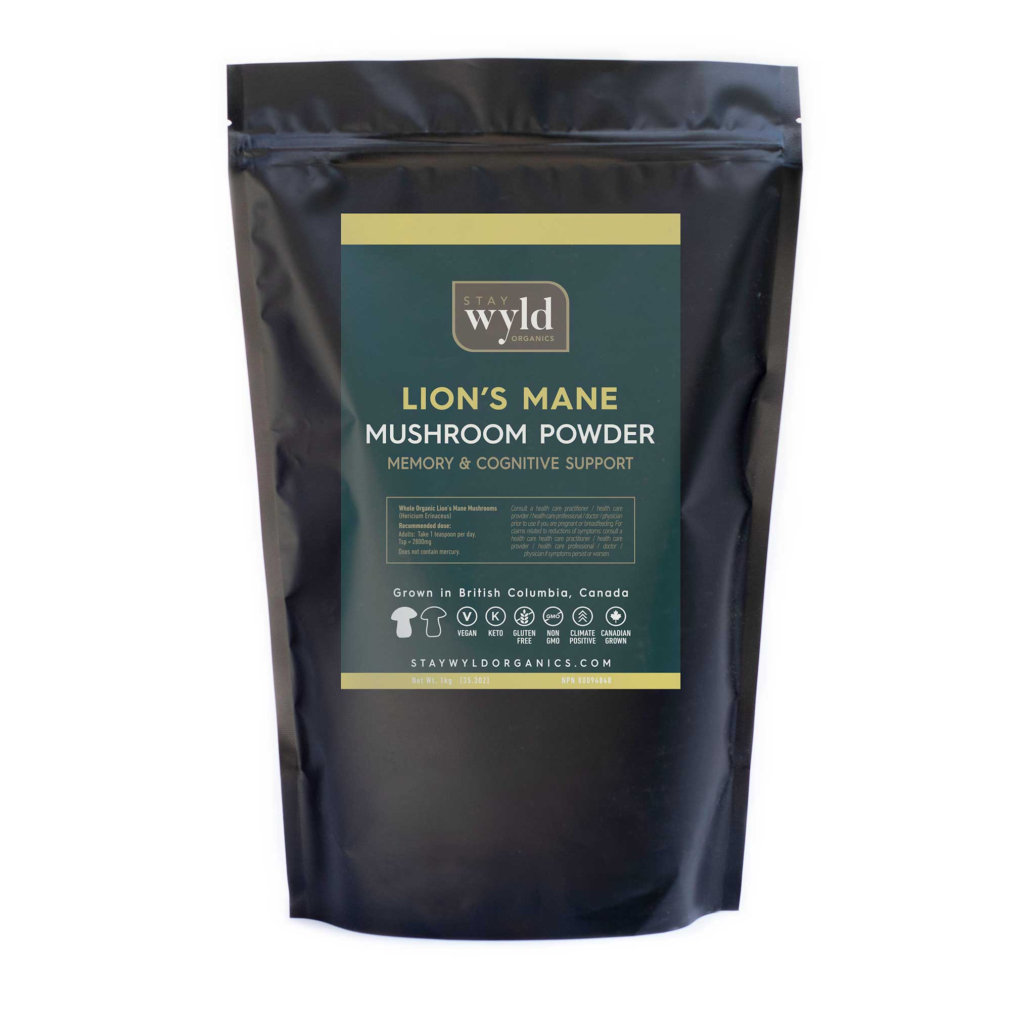 Lion&#39;s Mane Mushroom Powder Bulk (1kg)